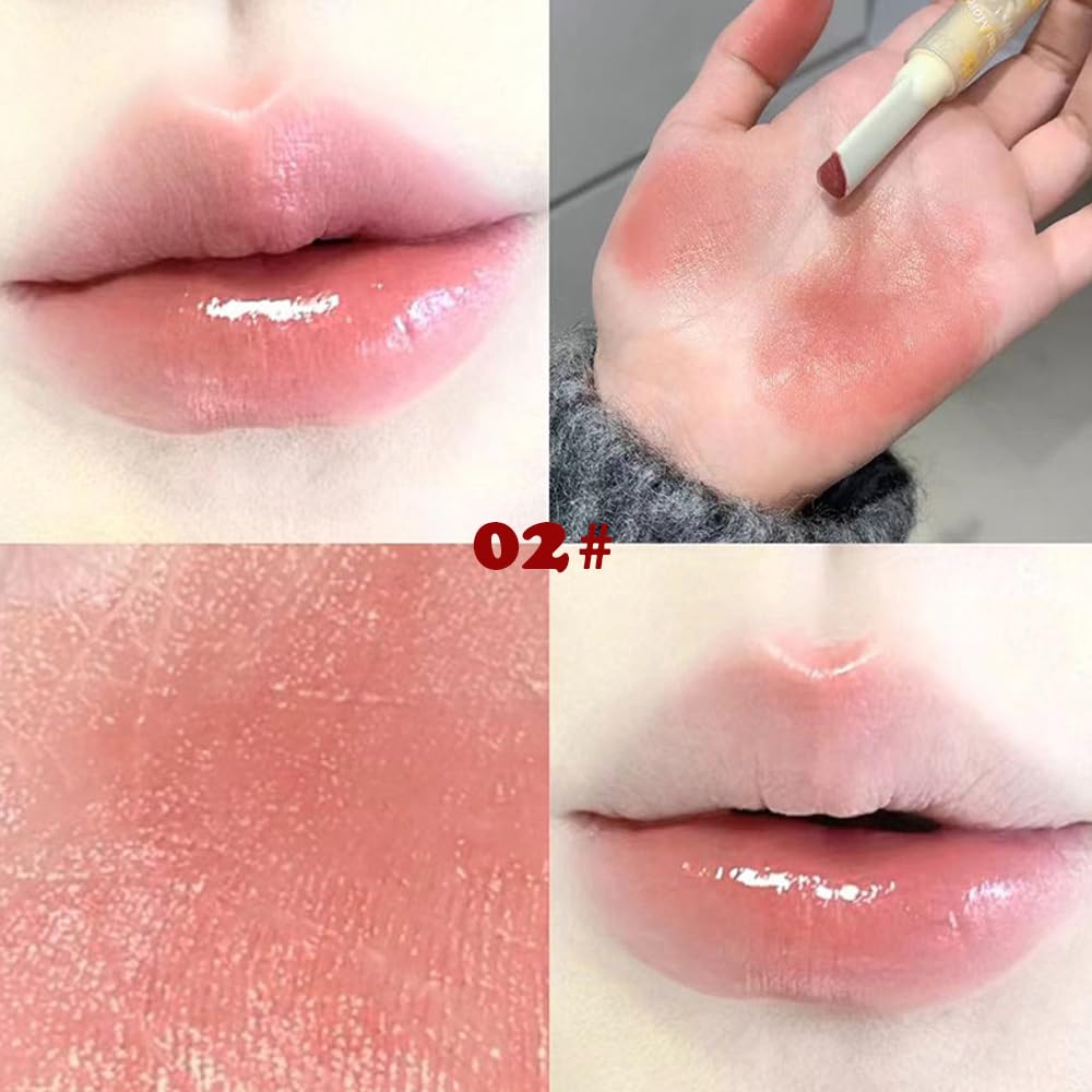 Blopuivo jelly lip gloss with press applicator for precise color