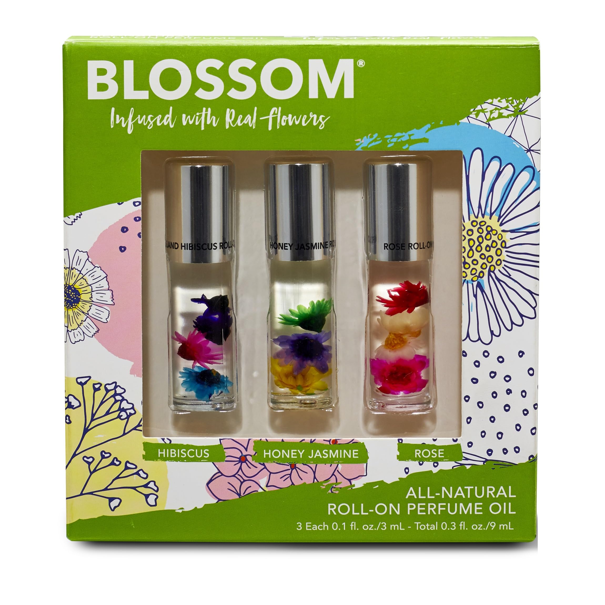Blossom Roll-On Island Hibiscus close-up—alcohol-free fragrance for daily wear.
