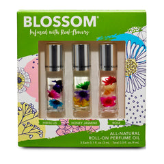Blossom Roll-On Island Hibiscus close-up—alcohol-free fragrance for daily wear.