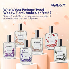 Blossom Sun-Drenched EDP amber-citrus notes emphasize versatility for every mood.