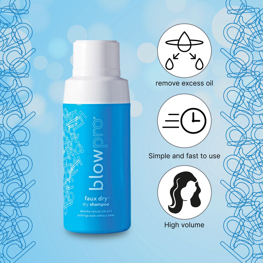 blowpro faux dry oil-absorption demonstrates oil removal without water.