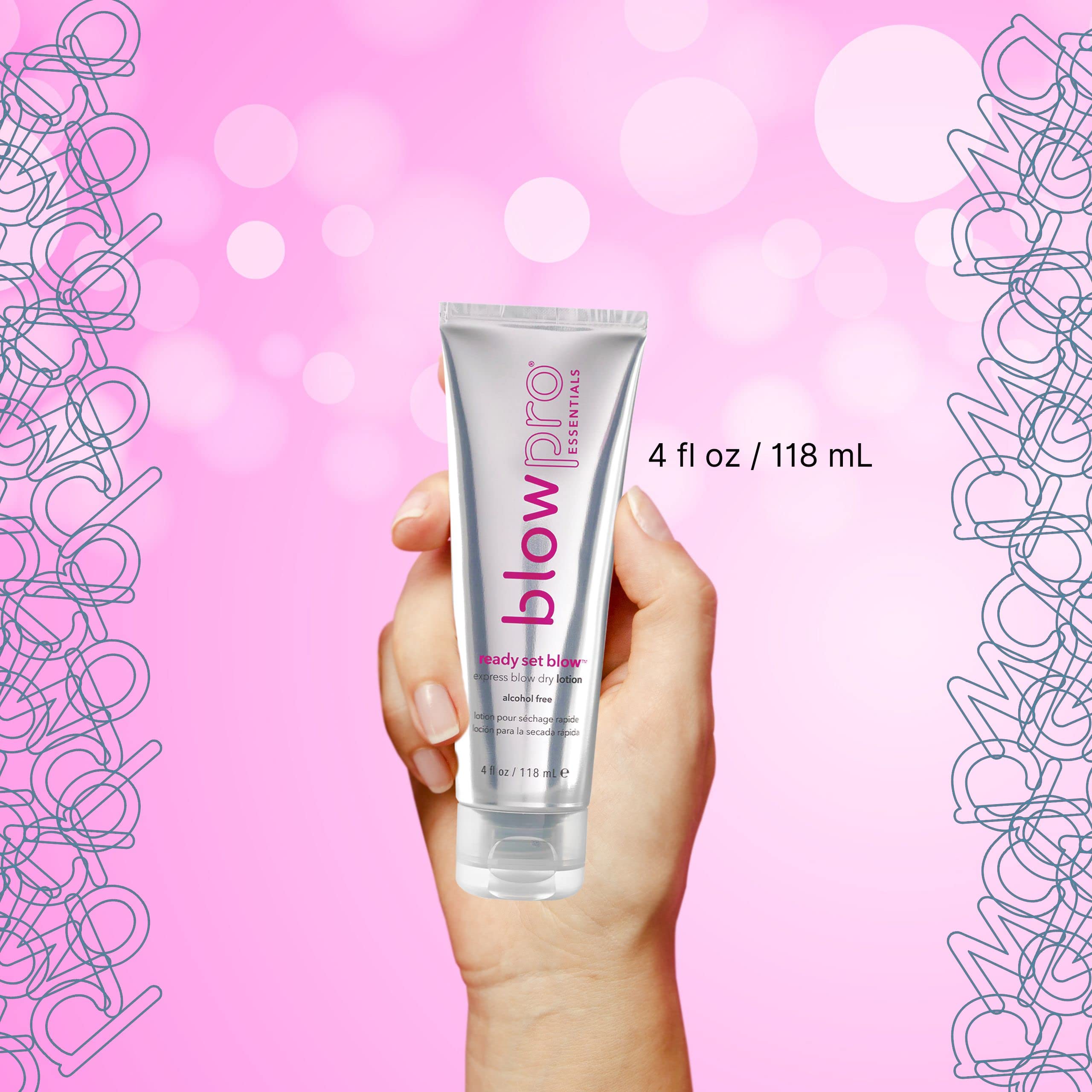 Packaging label and product name of BlowPro Ready Set Blow Express.