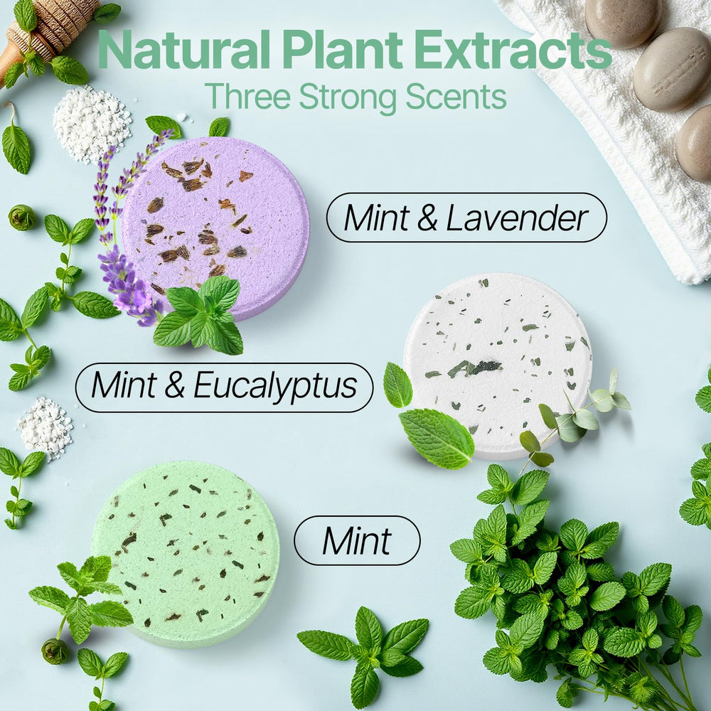 BLRIET shower steamers in shower for scent-enhanced routine