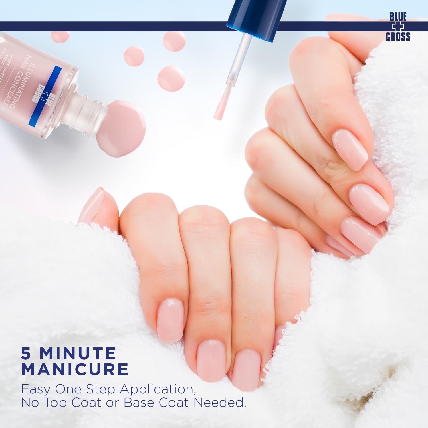 Blue Cross Illuminating Nail Concealer light-diffusion particles illuminate the nail surface
