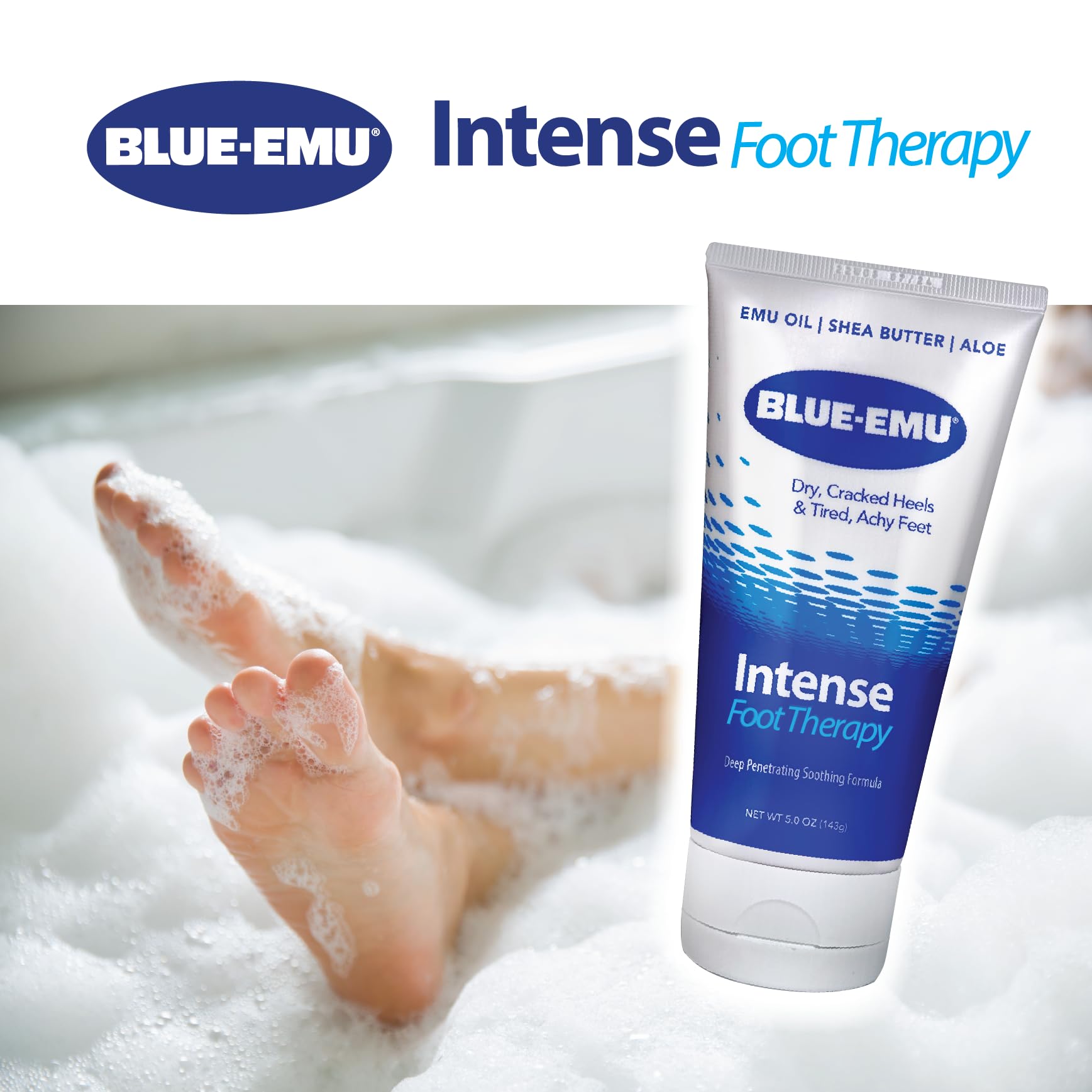 BLUE-EMU peppermint oil swirl signaling cooling sensation