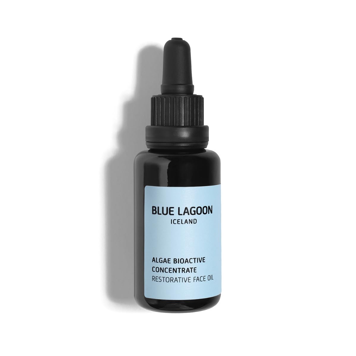 Blue Lagoon Algae Bioactive Concentrate face oil bottle delivers lightweight hydration for radiant skin