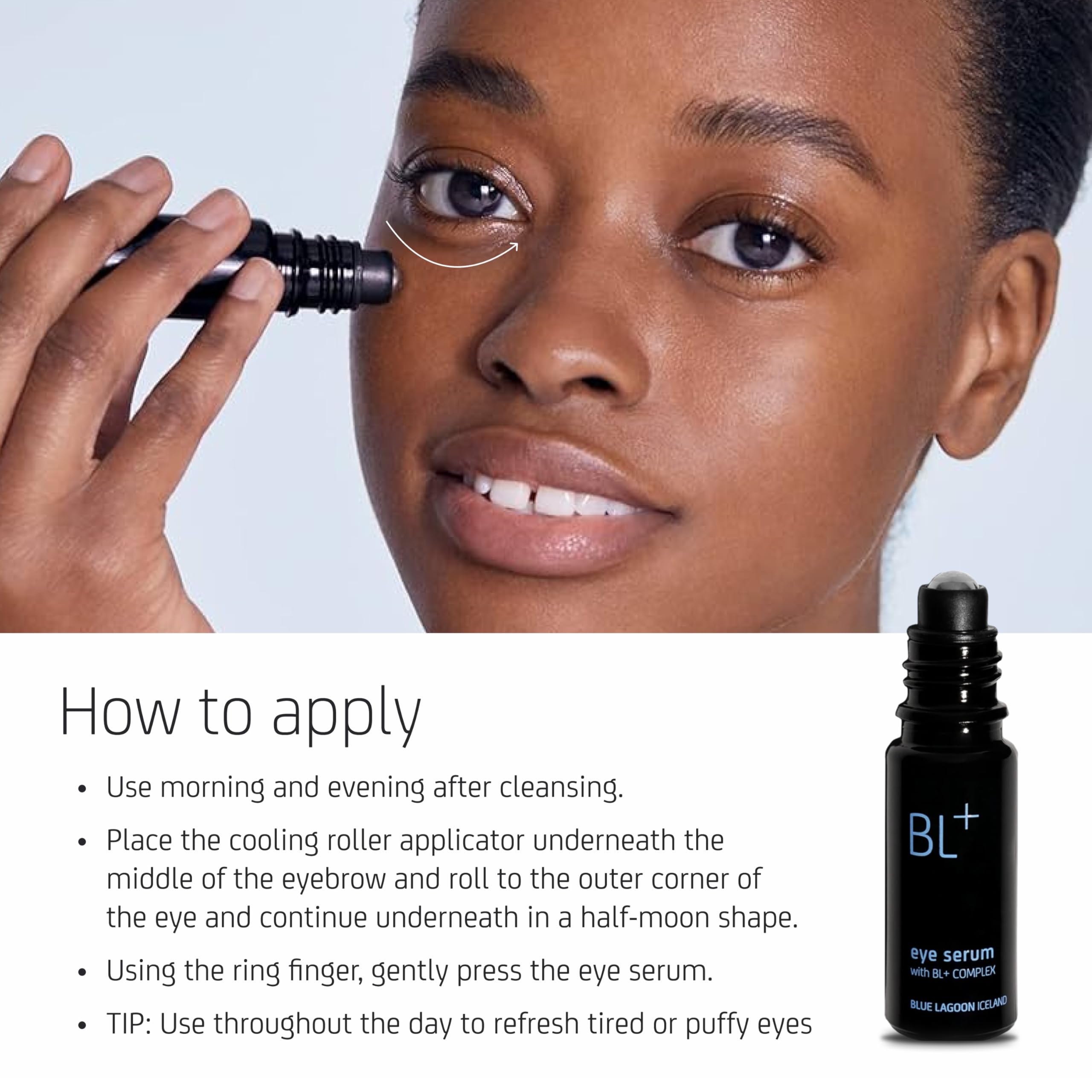 Blue Lagoon Eye Serum cooling effect during application