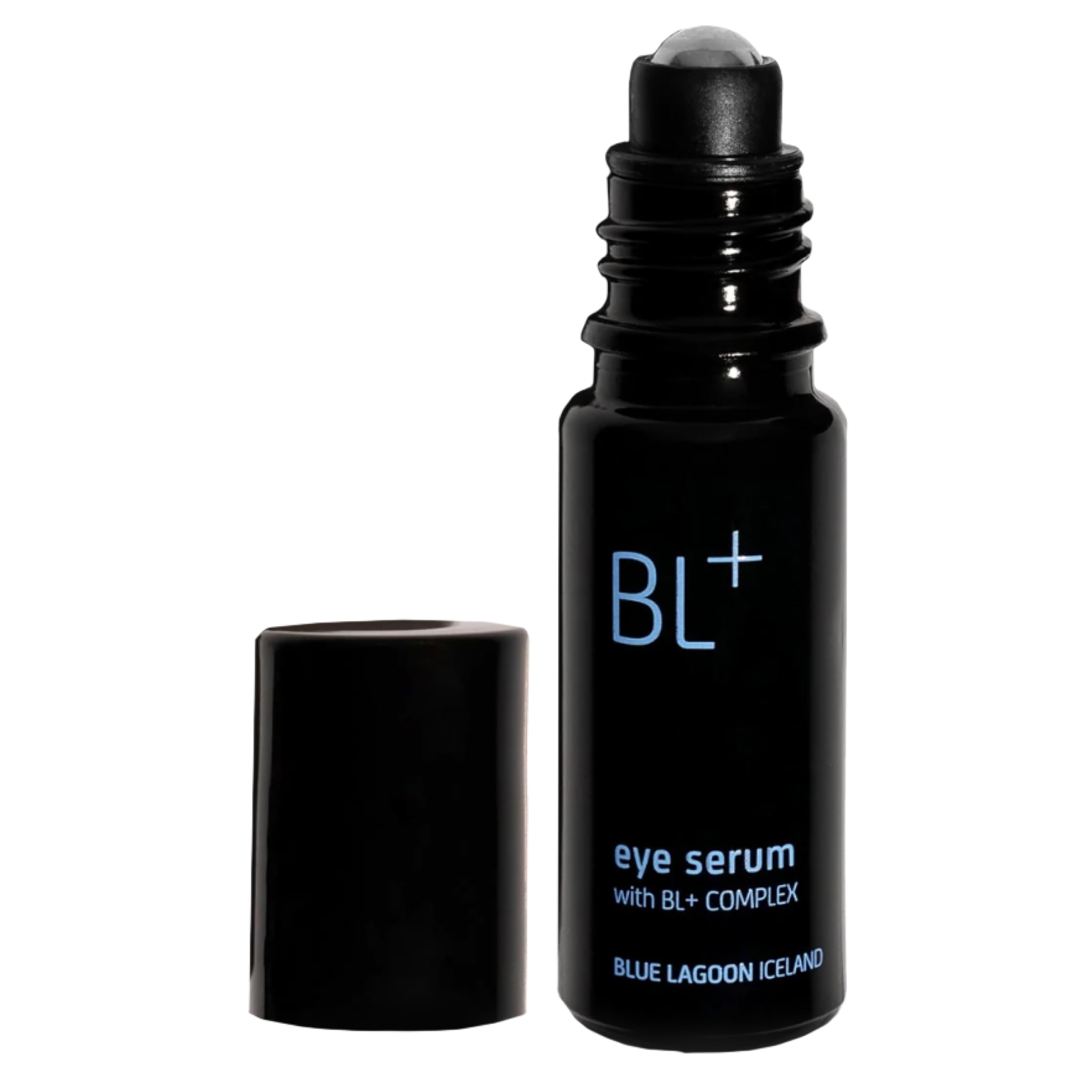 Blue Lagoon Eye Serum rollerball application shows cooling under-eye care