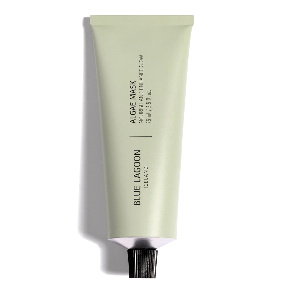 Blue Lagoon Nourishing Algae Face Mask in a jar boosts glow and hydration.