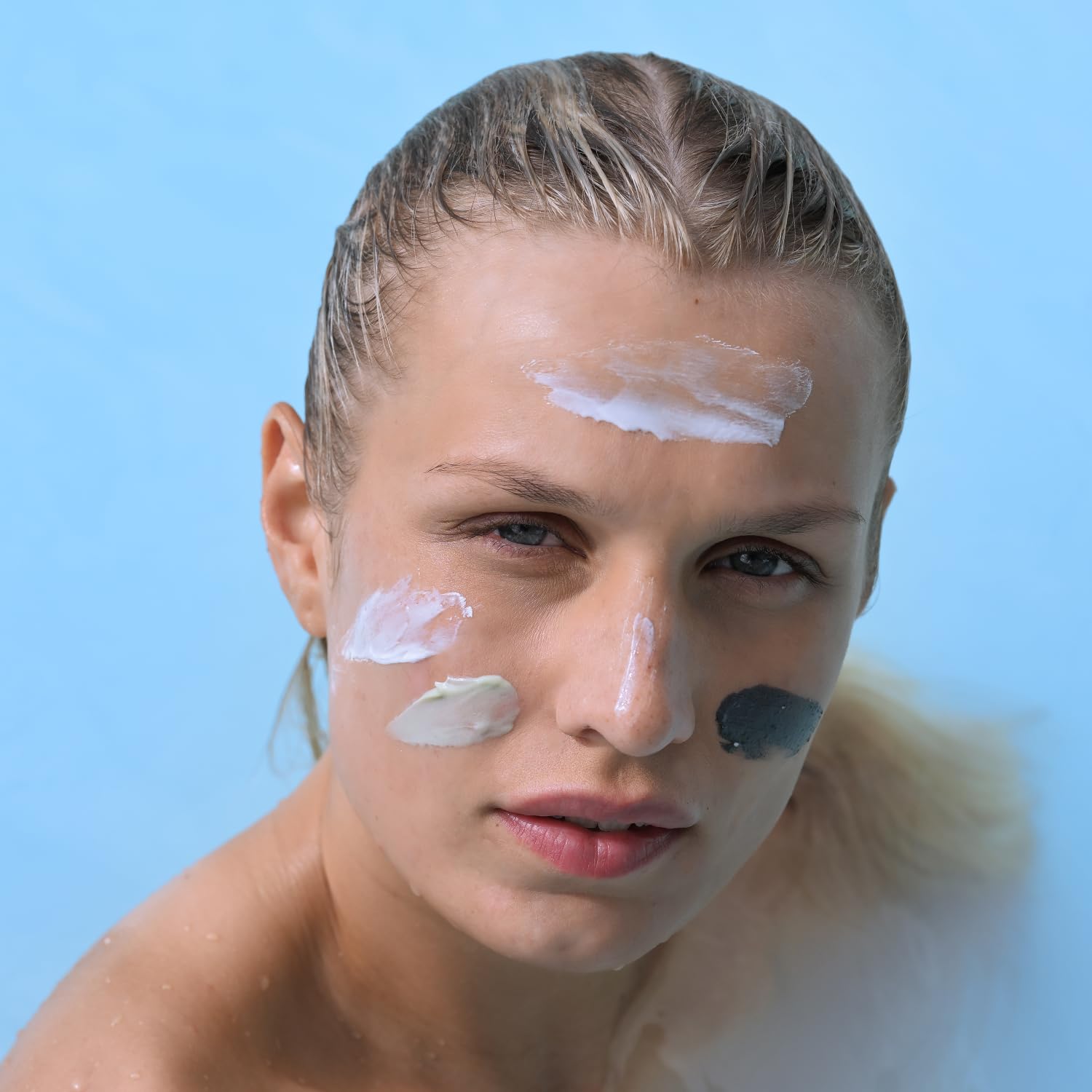 Blue Lagoon Signature Masks glow in soft lighting for radiant skin