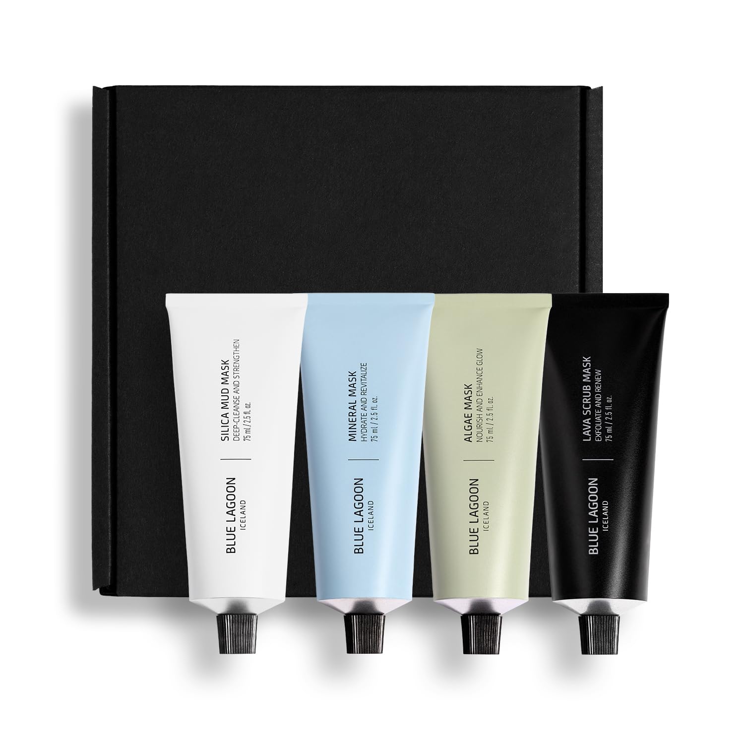 Blue Lagoon Silica Mud Mask bottle highlighting deep cleansing for purer skin