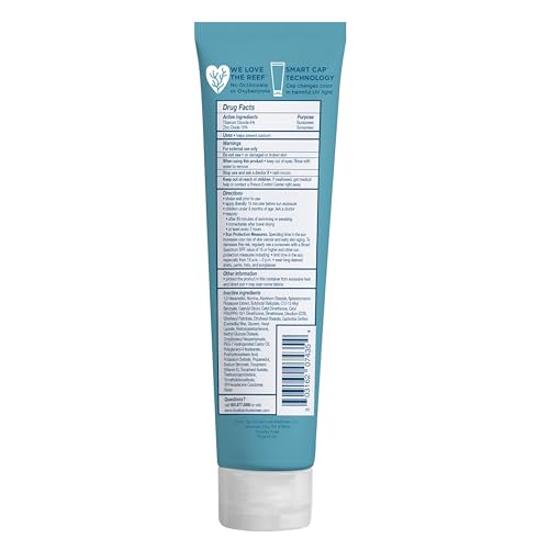 Blue Lizard Kids Mineral SPF 50 bottle back with usage info