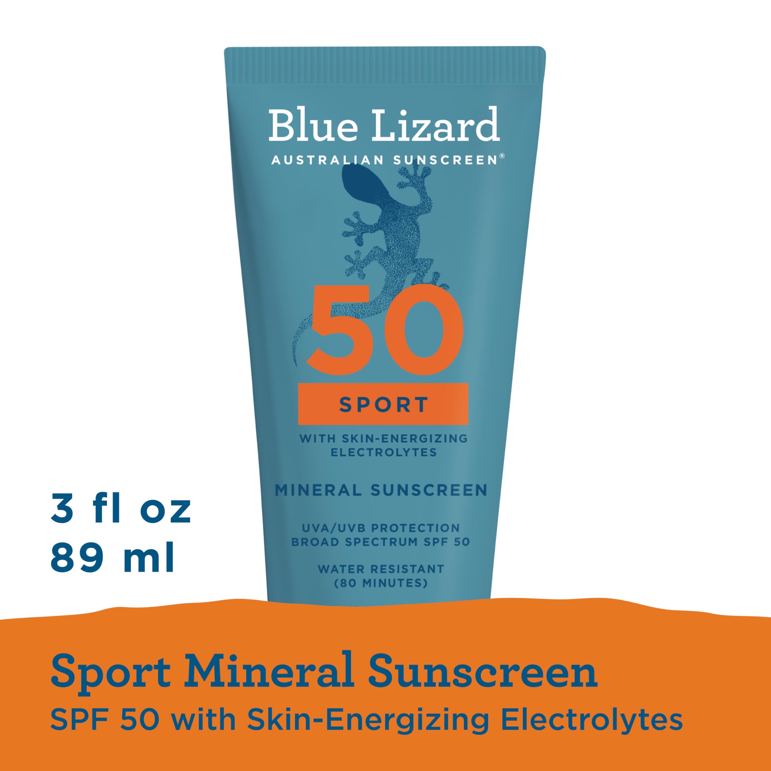 Blue Lizard lotion being rubbed into skin after cycling.