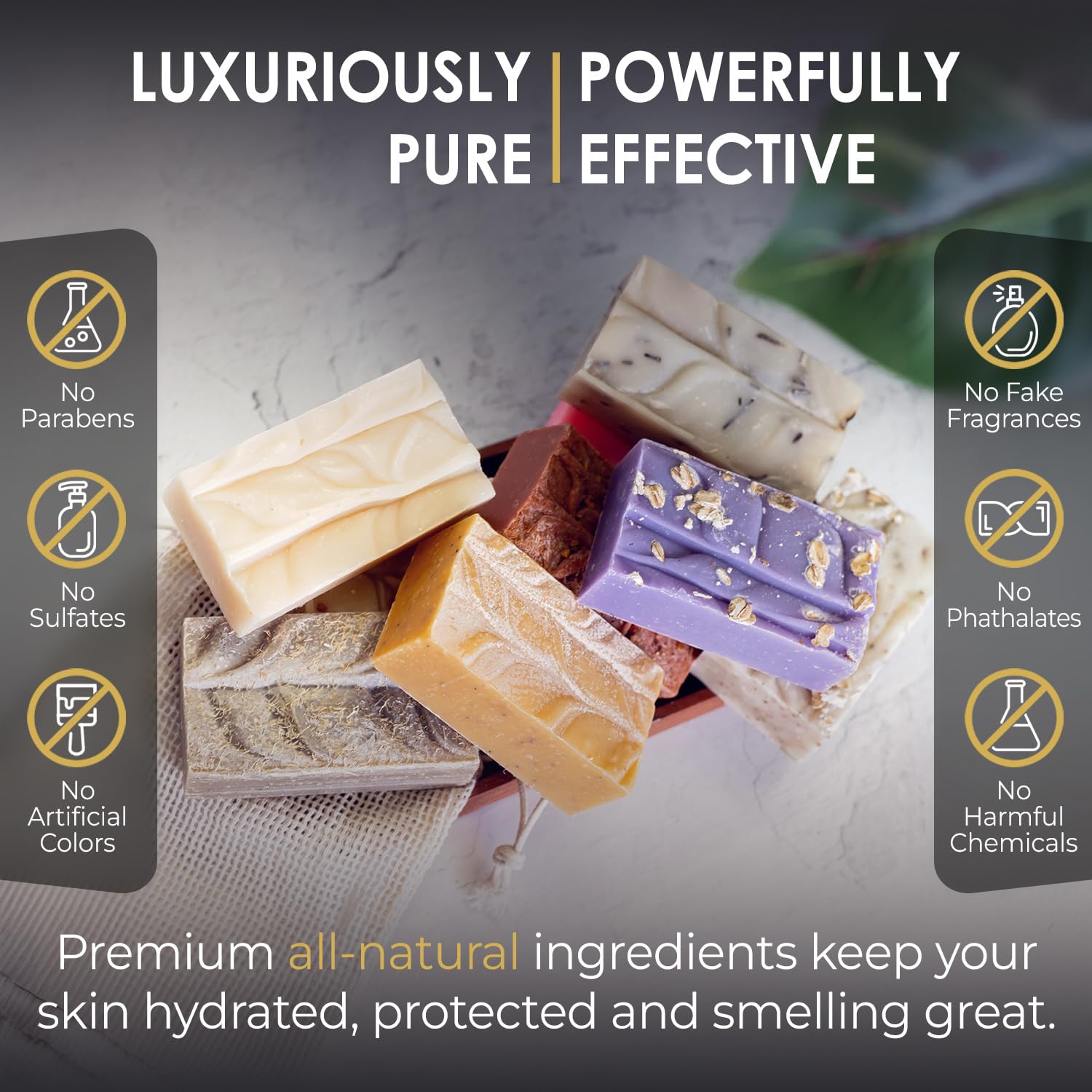 Blue Moon Elise handmade in USA label visible on citronella soap