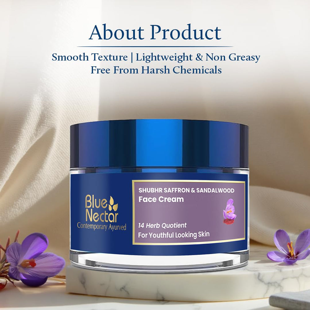 Blue Nectar packaging showcases natural ingredients and simple daily use.