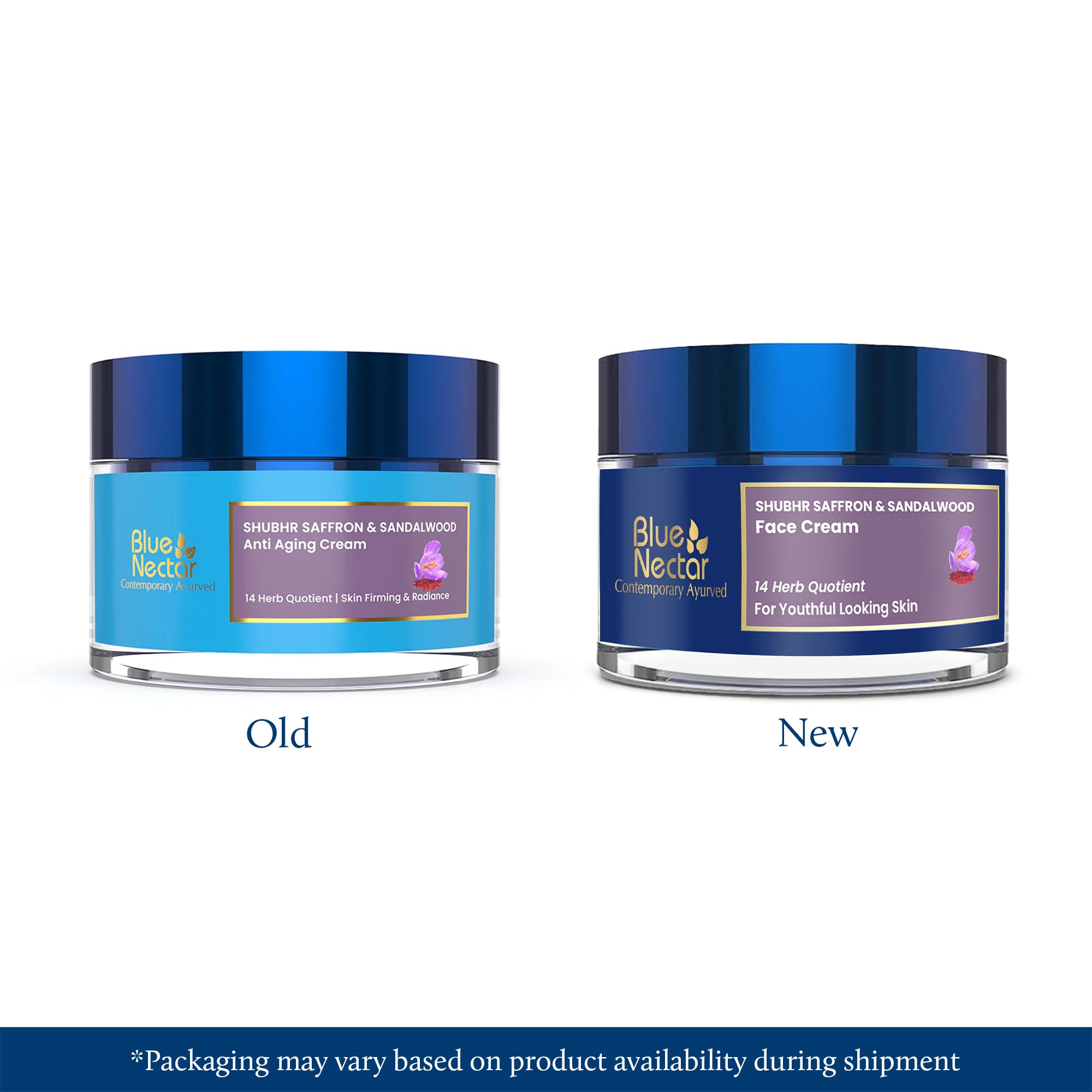 Blue Nectar lotion in a smooth, soft skin portrait.