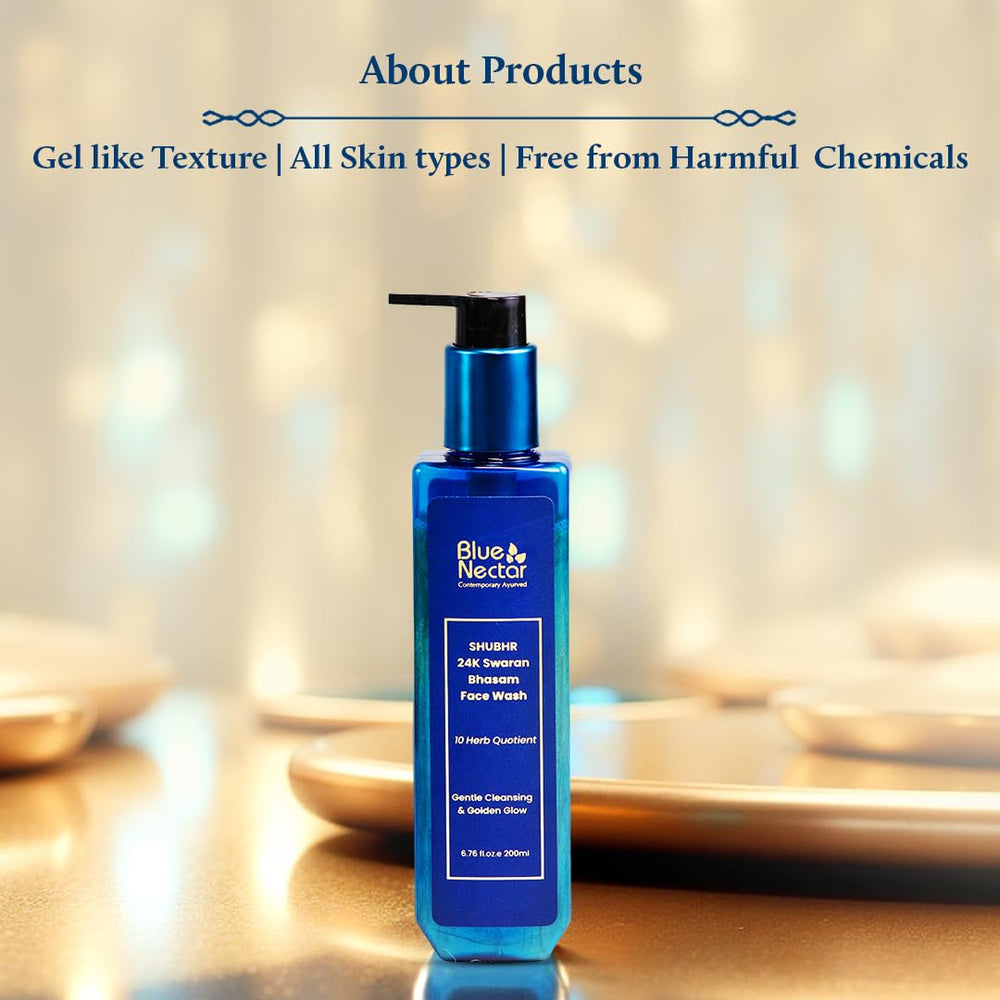 Blue Nectar face wash suitable for oily and dry skin without over-drying