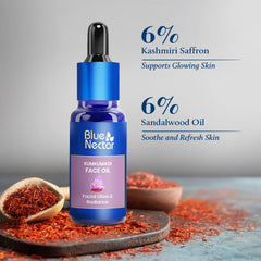 Blue Nectar Kumkumadi Oil texture glides smoothly for facial massage and absorption.