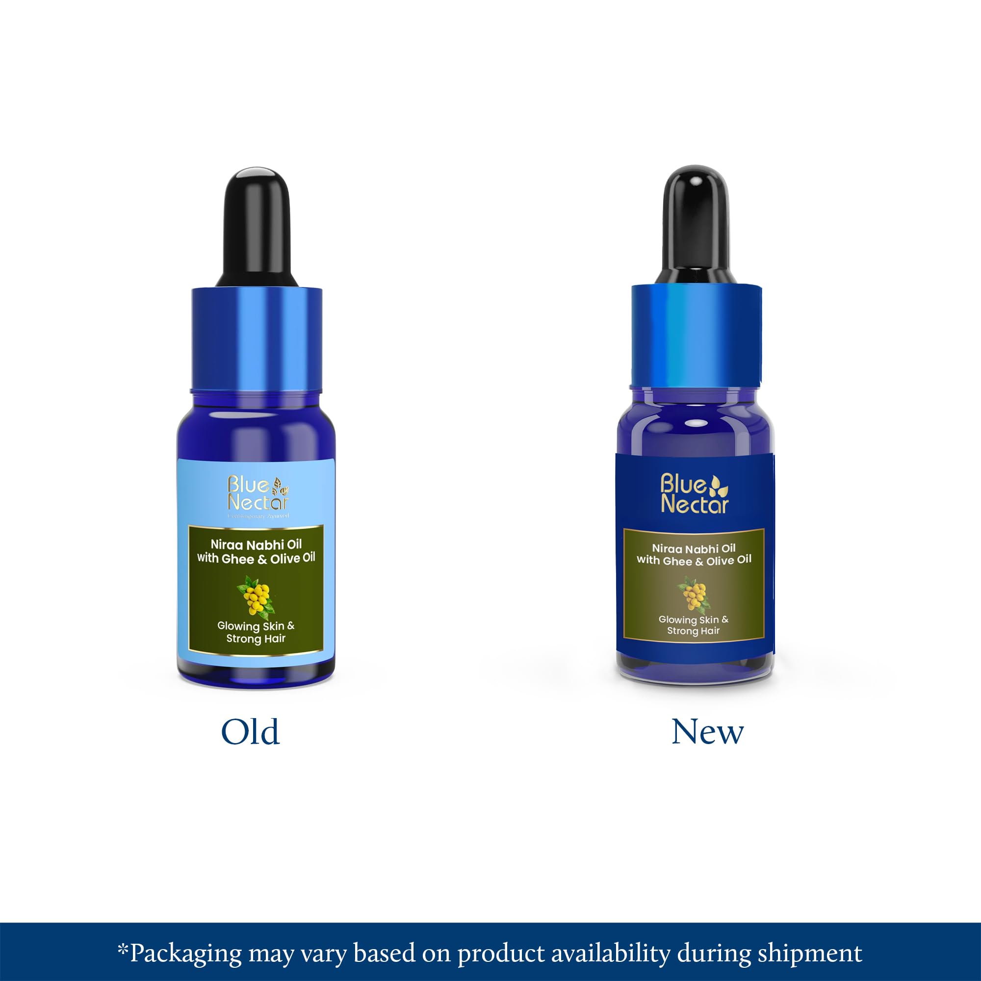 Blue Nectar Nabhi Oil bottle shown for daily skin hydration