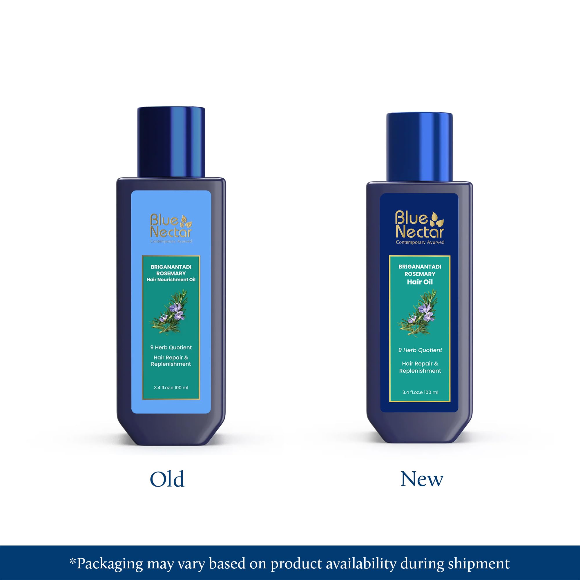 Blue Nectar oil massaged into the scalp for potential hair strength support