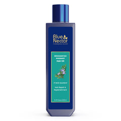 Blue Nectar Rosemary Oil bottle ready for hair growth routine