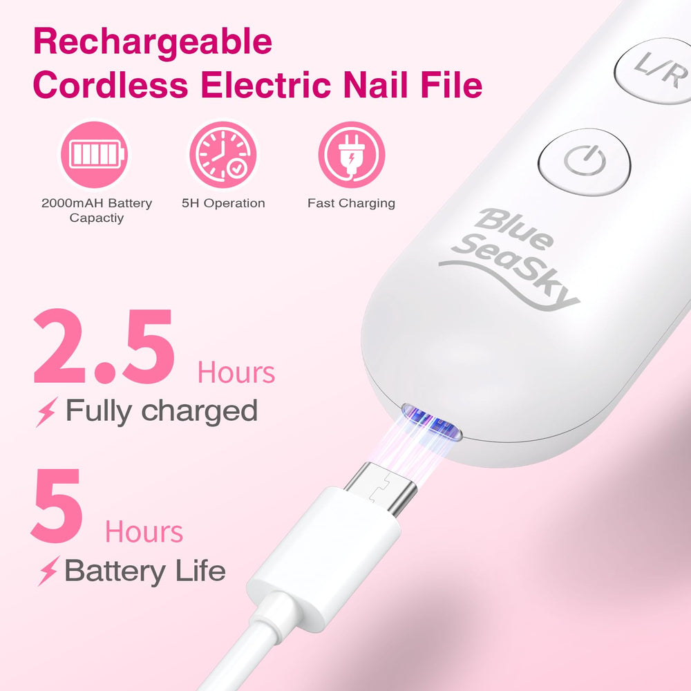 Blue Sea Sky 360 degree LED light guides nail shaping during use