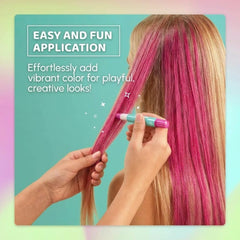 Washable formula rinses out easily with shampoo after playtime