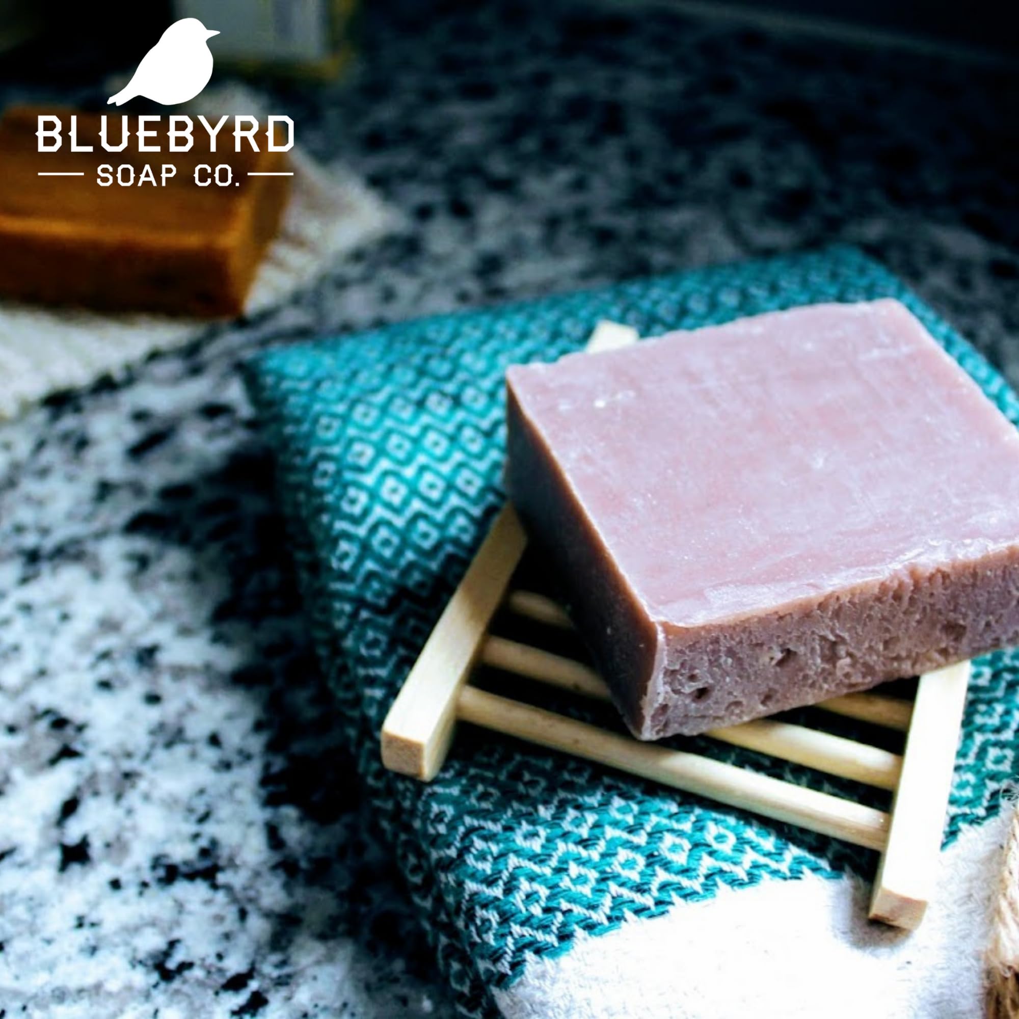 Bluebyrd Relaxing Lavender Bar soothing cleanse with lavender aroma.