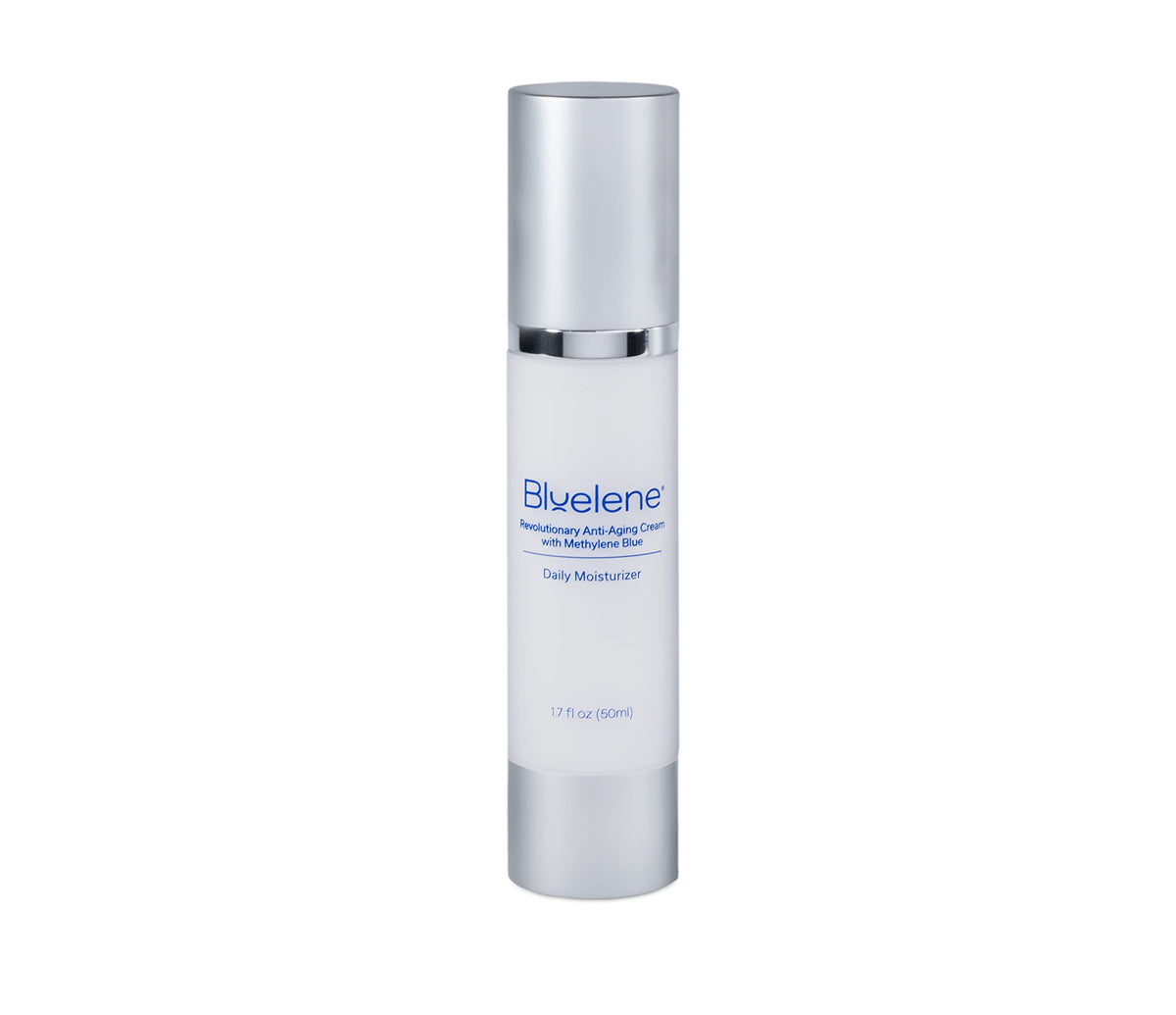 Bluelene Anti Aging Daily Moisturizer pump bottle provides gentle hydration.