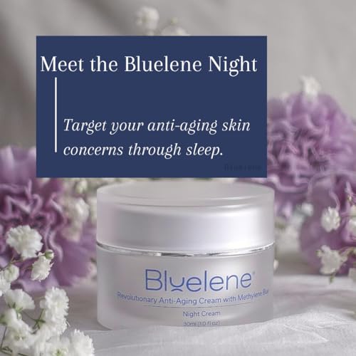 Bluelene Night Cream texture close-up showing creamy consistency