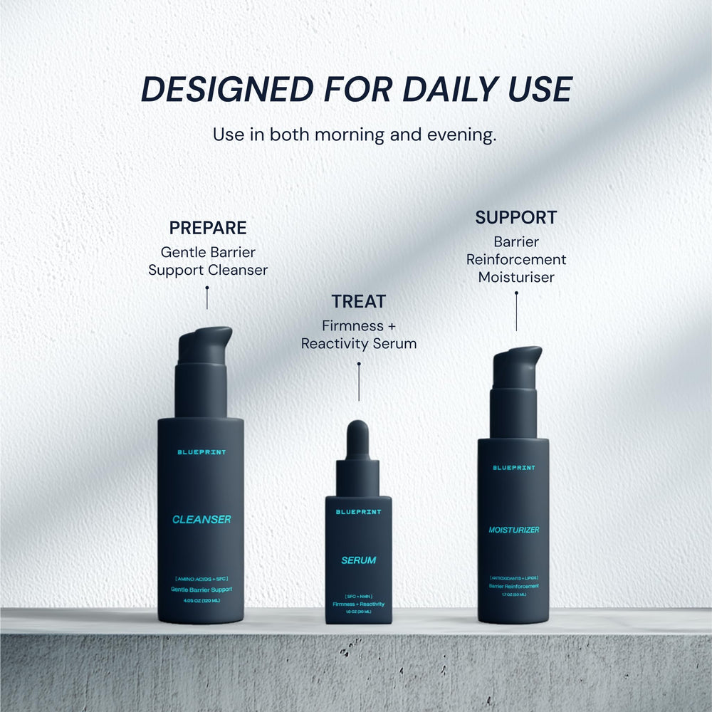 Blueprint Bryan Johnson glow close-up showing smooth, hydrated skin.