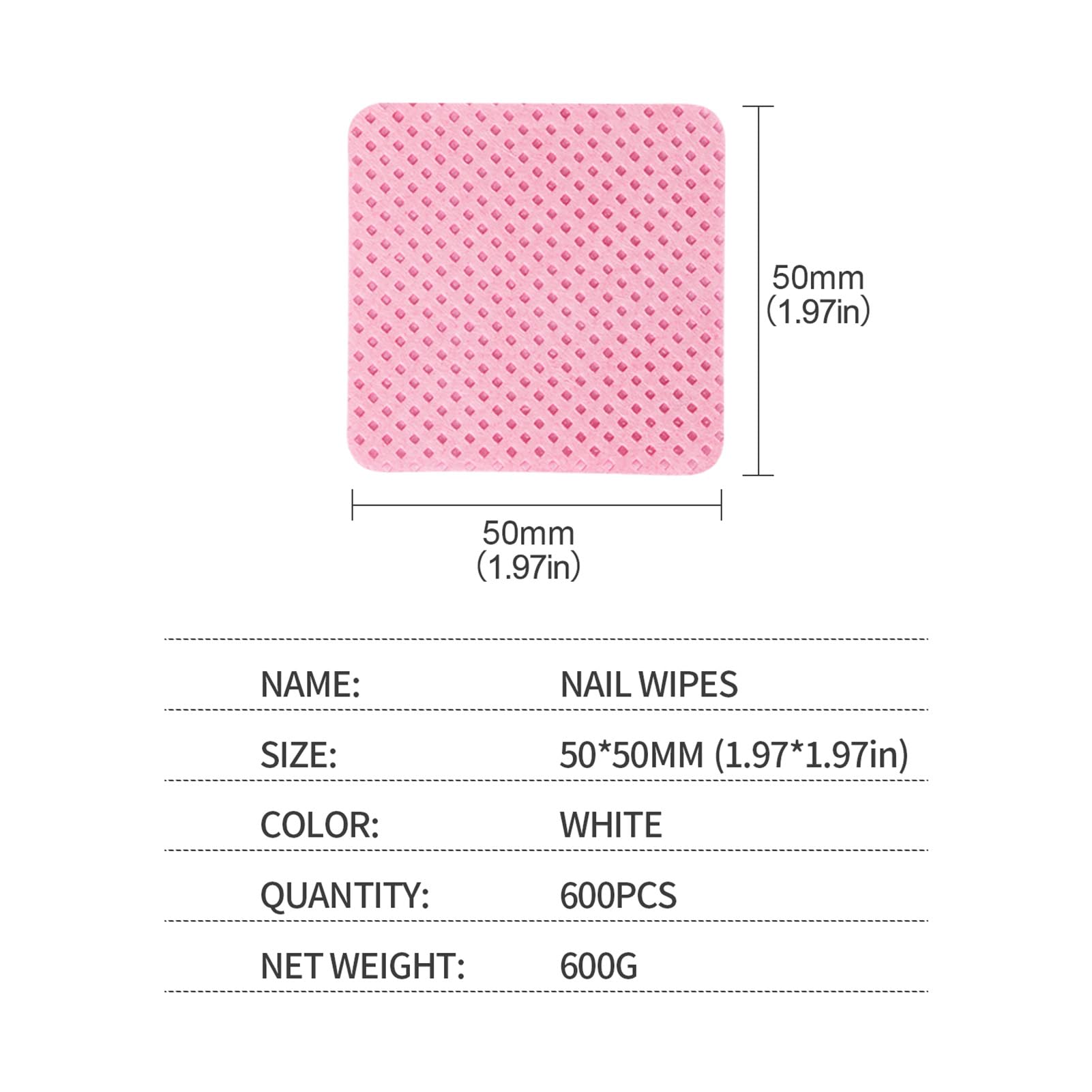 BLUERISE pink wipes suitable for precise, sanitary nail sessions.