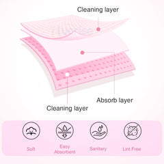 BLUERISE strong absorption wipes prevent lint shedding during polish removal.