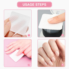 BLUERISE wide-application wipes for salon and home nail care.