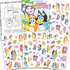 Bluey tattoos set featuring Bingo and Bandit for party favors and memories.