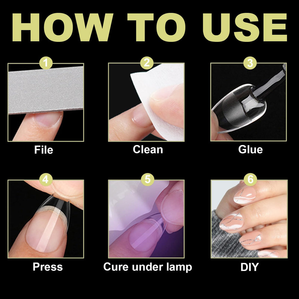 BlueZOO full-cover nail tips create clean extensions with natural edges