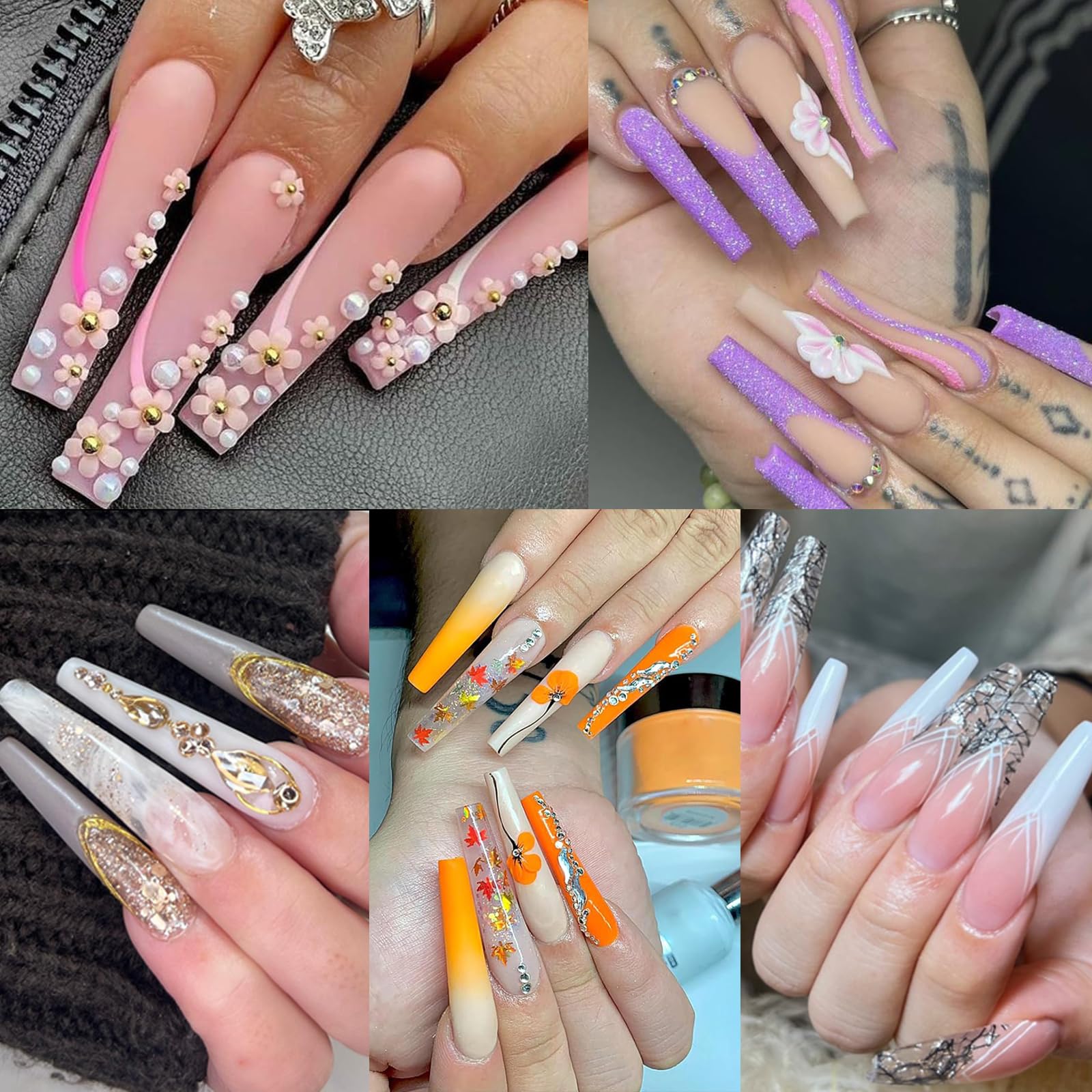 BlueZOO Gel 3XL nail tips clear full-cover for versatile looks