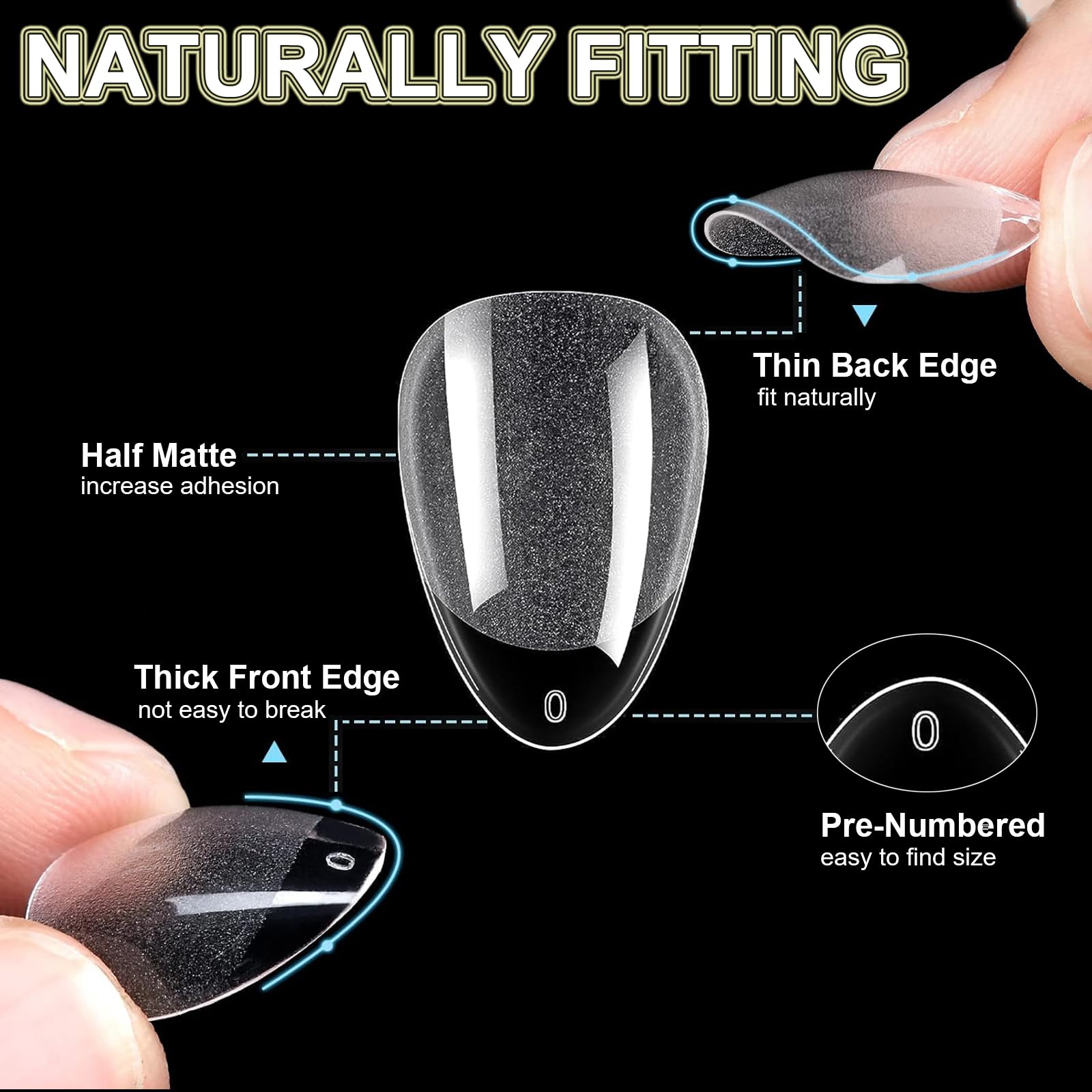 BlueZOO nail tip packaging keeps tips organized for DIY setups