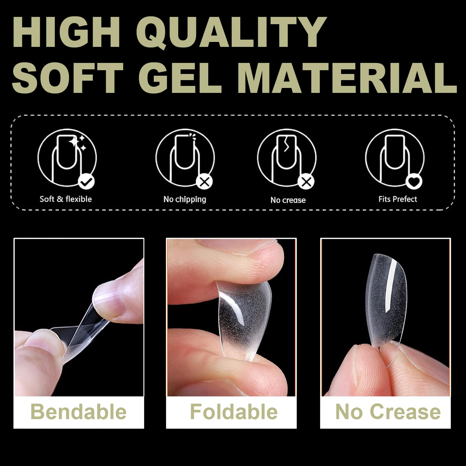 BlueZOO squoval round nail tips offering versatile shapes for nails