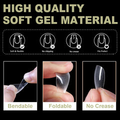 BlueZOO squoval round nail tips offering versatile shapes for nails