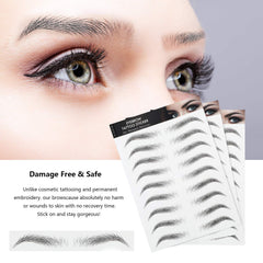 Blulu arch-style hair-like brow stickers with natural texture