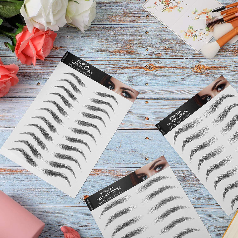 Blulu hair-like brows transform look quickly with easy peel-and-stick.