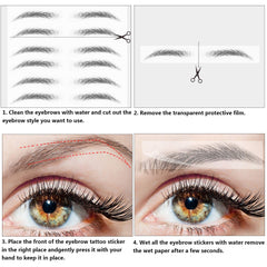 Blulu waterproof brow stickers arch style for smudge-free wear.