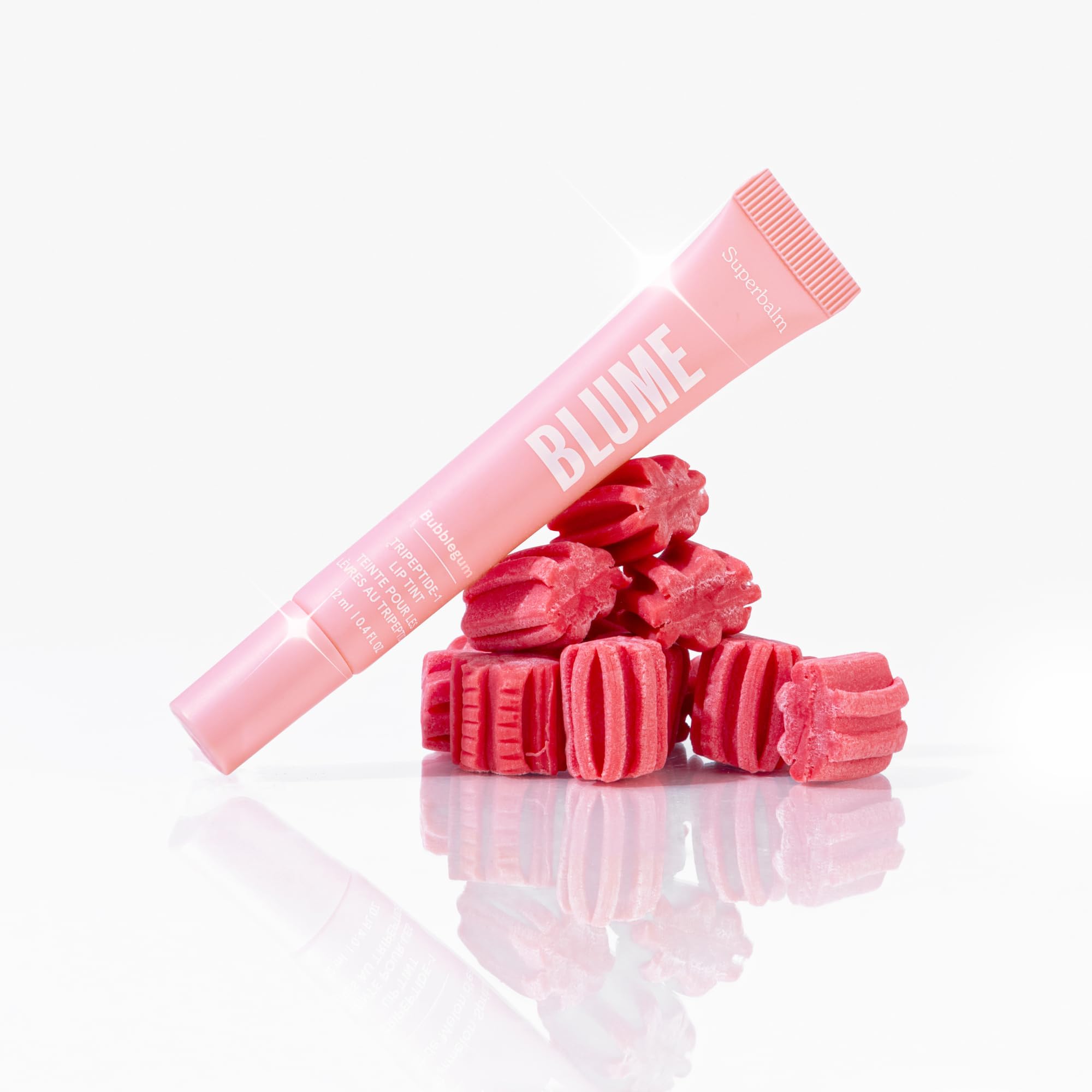 Blume lip balm application on lips for smooth, comfortable hydration.