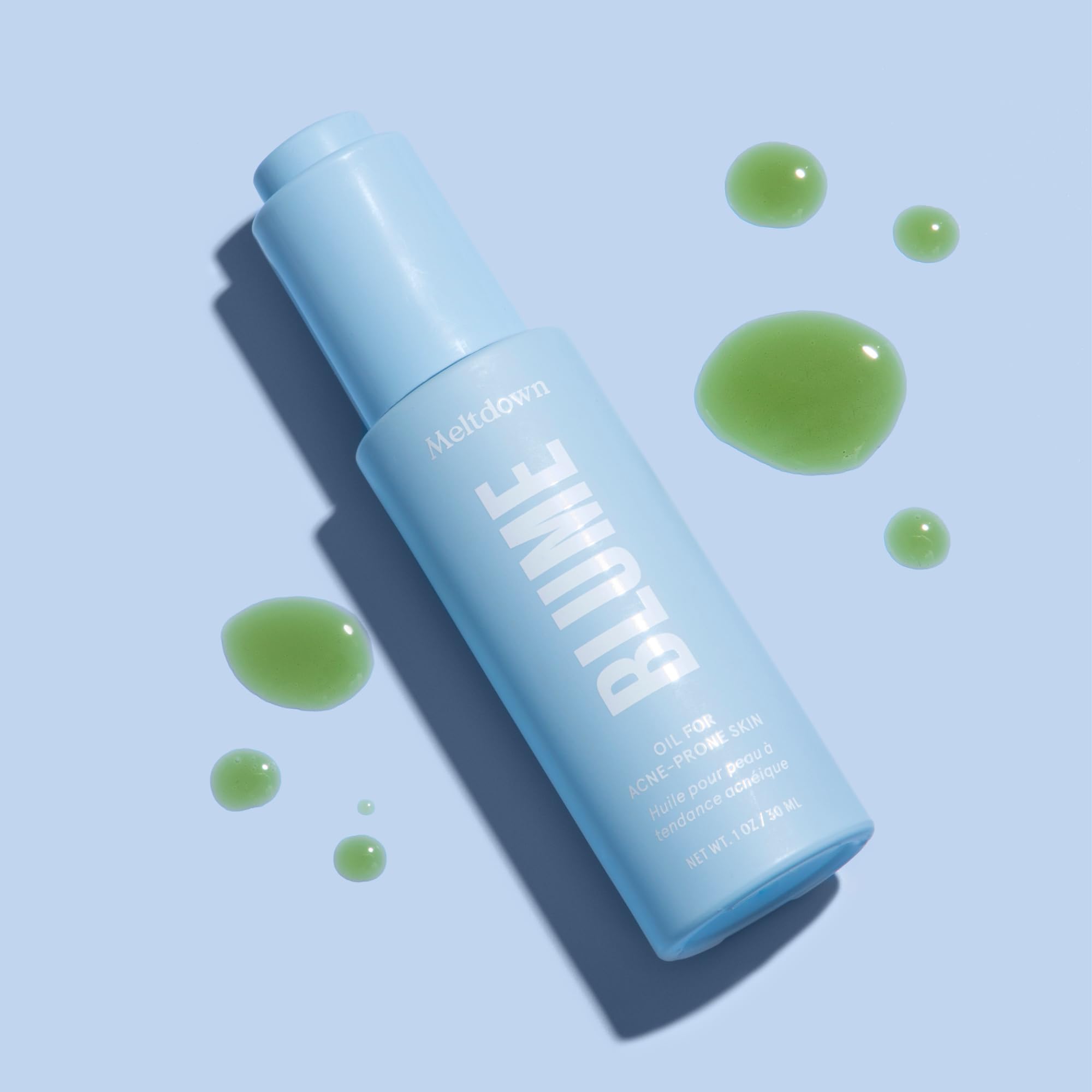Blume Meltdown ingredients closeup reveals clean botanicals for texture and resilience.