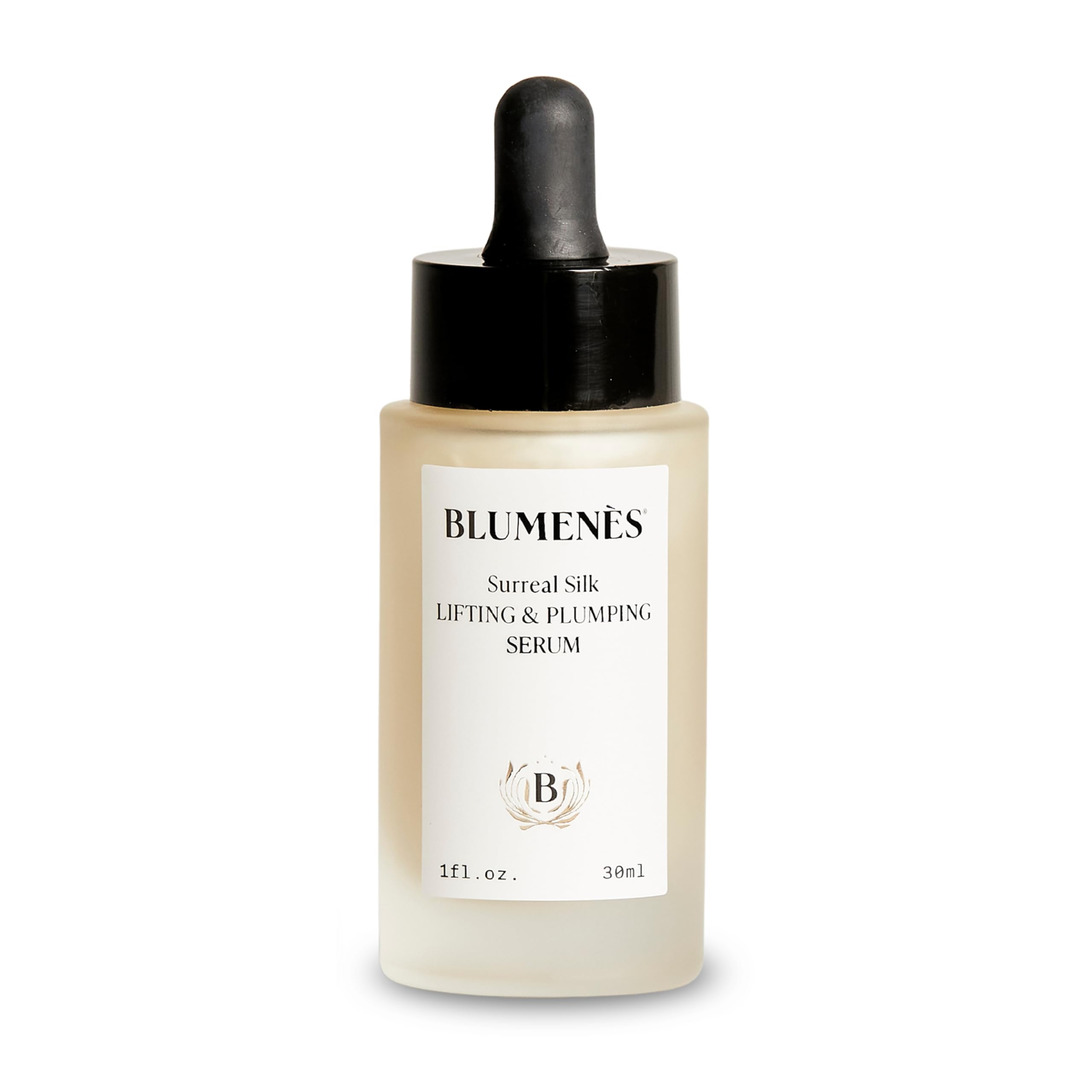Blumenes Surreal Silk Serum bottle demonstrates hydration and lift