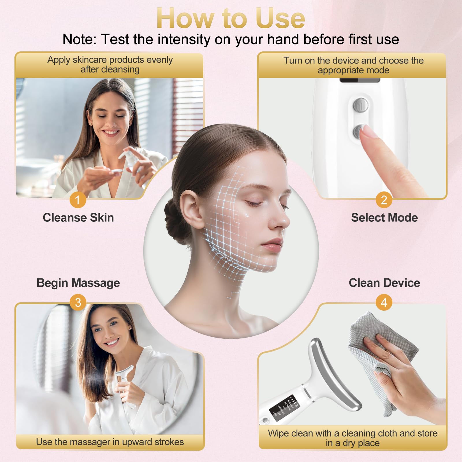 Blumskin premium gift set includes massager stand USB-C and cloth for convenience.