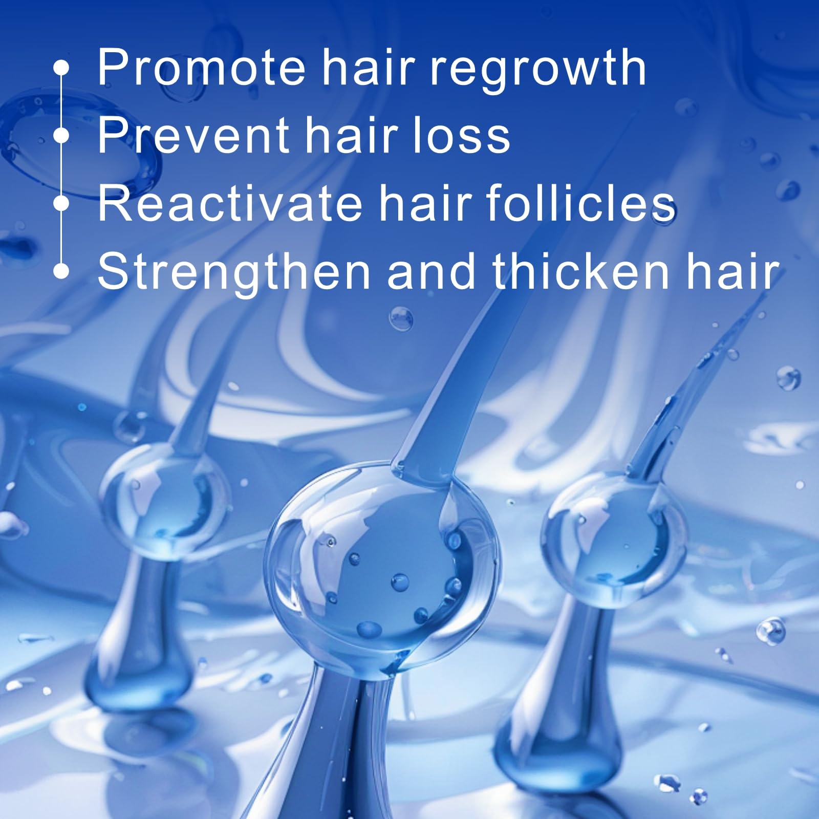 BLUPROTIN scalp massage demonstrating easy application and absorption.