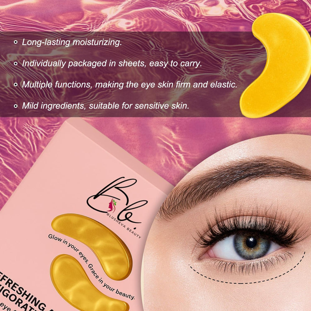 Blusheva Beauty 24k gold infused formula enhancing eye brightness and comfort.