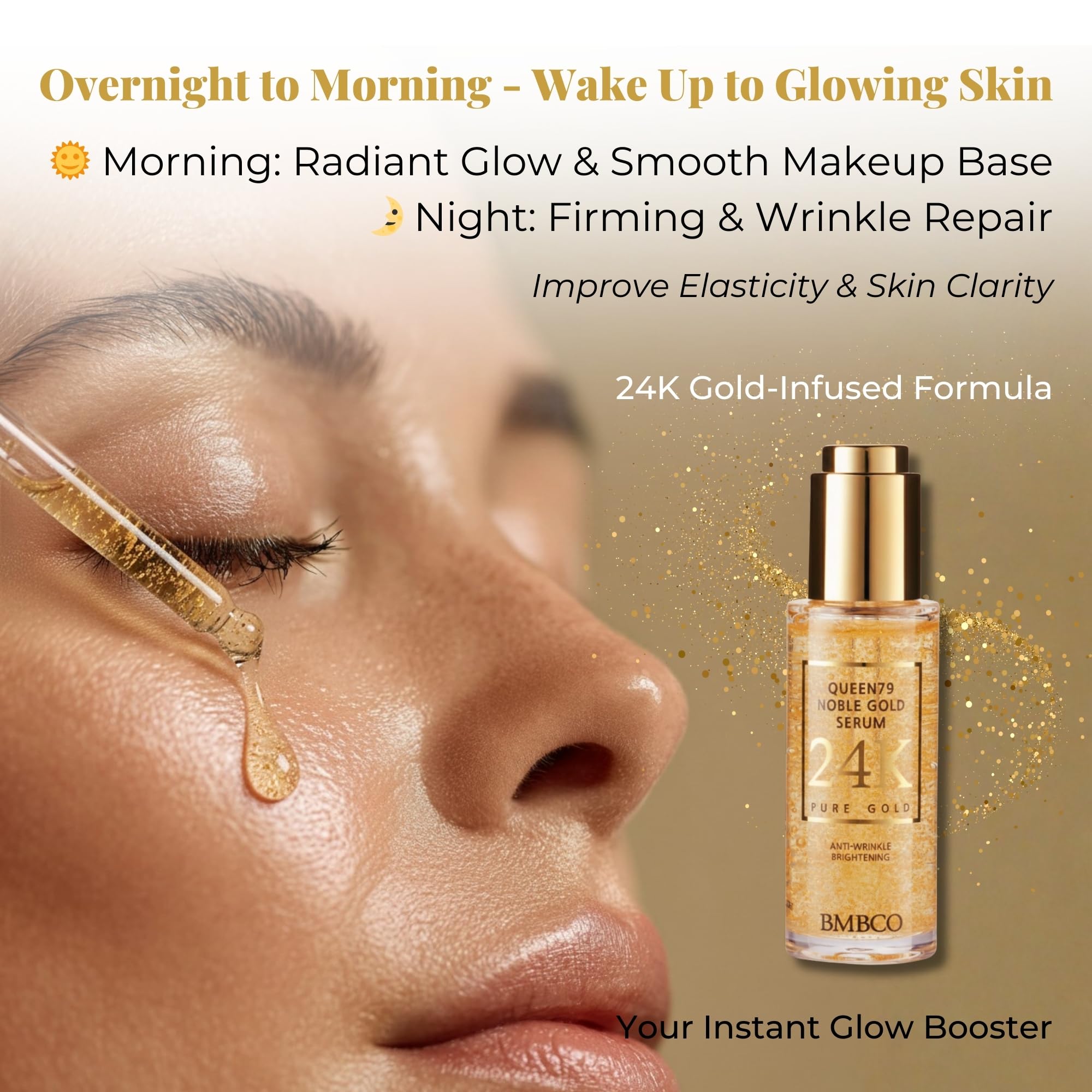BMBCO serum application on hand demonstrates quick absorption and non-greasy feel.